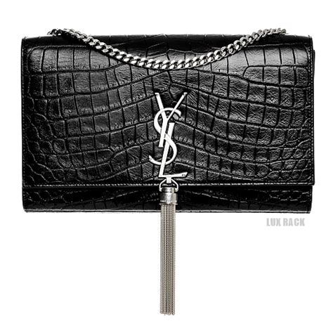 ysl silver monogram tassel bag|YSL kate small chain bag.